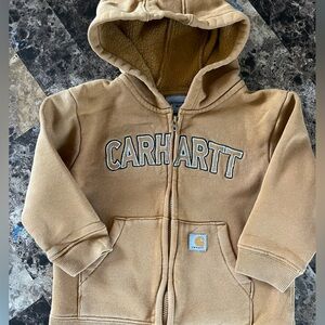 Toddler Carhartt Brown Zip-Up Hoodie